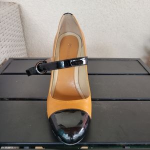 Enzo Angiolini, size 7, brown and black heels